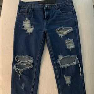 One Teaspoon Womens 28 Jeans Ankle Zip